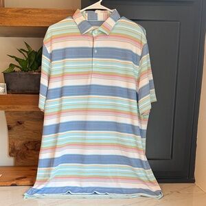 johnnie-O Multicolor Striped Polo Shirt